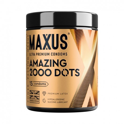 Точечные презервативы MAXUS 2000 Amazing Dots с железным кейсом - 15 шт. - Maxus - купить с доставкой в Ельце