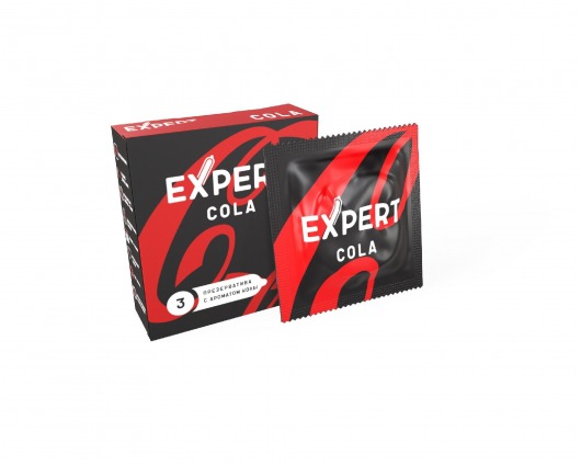 Презервативы с ароматом колы Expert Cola - 3 шт. - Expert - купить с доставкой в Ельце