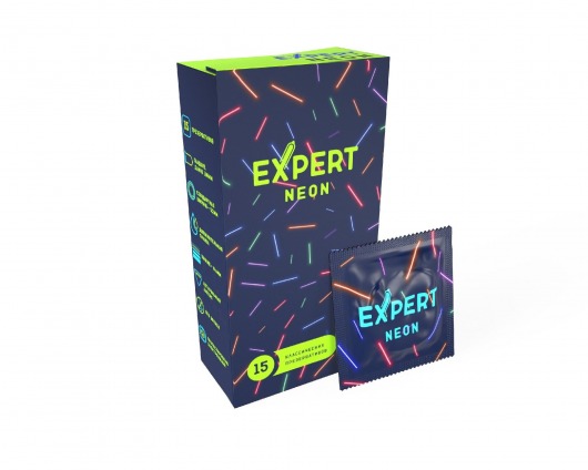Светящиеся в темноте презервативы Expert Neon - 15 шт. - Expert - купить с доставкой в Ельце
