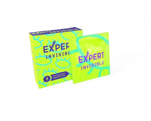 Ультратонкие презервативы Expert Invisible - 3 шт. - Expert - купить с доставкой в Ельце