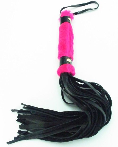 Нежная плеть с розовым мехом BDSM Light - 43 см. - БДСМ Арсенал - купить с доставкой в Ельце