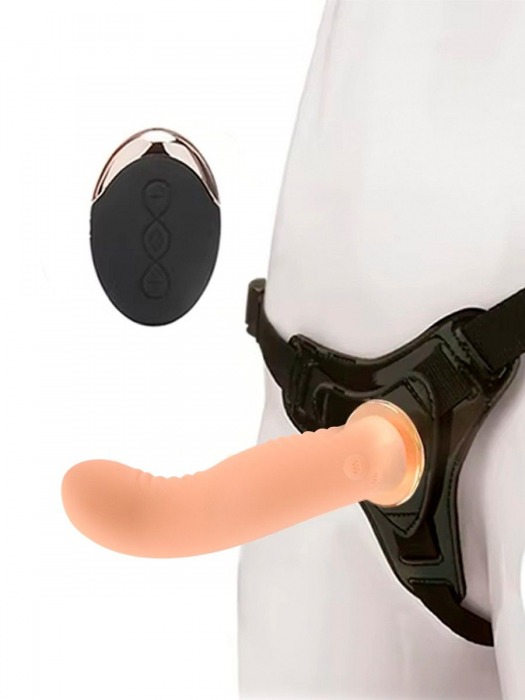 Женский вибрострапон со съемной насадкой и пультом ДУ - Erokay - купить с доставкой в Ельце