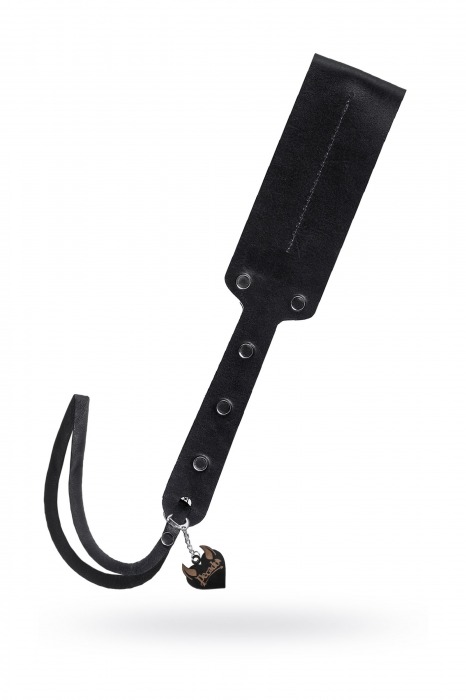 Черный кожаный пэддл - 32 см. - Pecado - купить с доставкой в Ельце