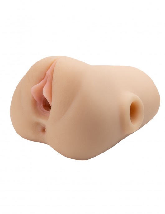 Телесный мастурбатор с вибрацией Double Pounder Vibrating Squeeze Stroker - Pipedream - в Ельце купить с доставкой