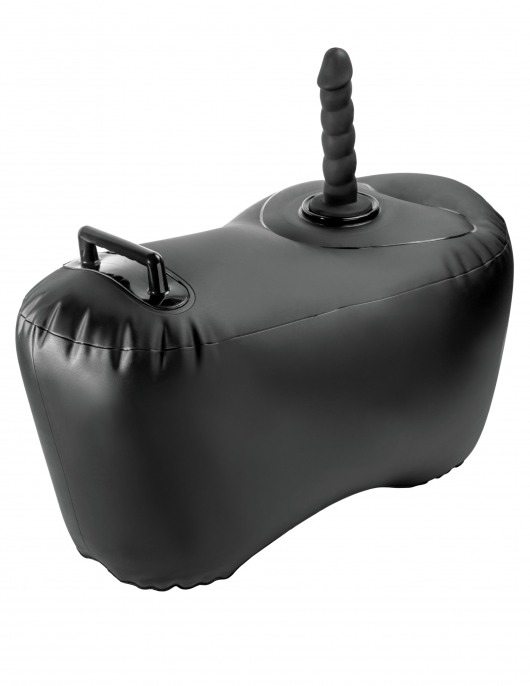 Черное надувное кресло с платформой для фиксации дилдо Body Dock Inflatable Love Seat - Pipedream - купить с доставкой в Ельце