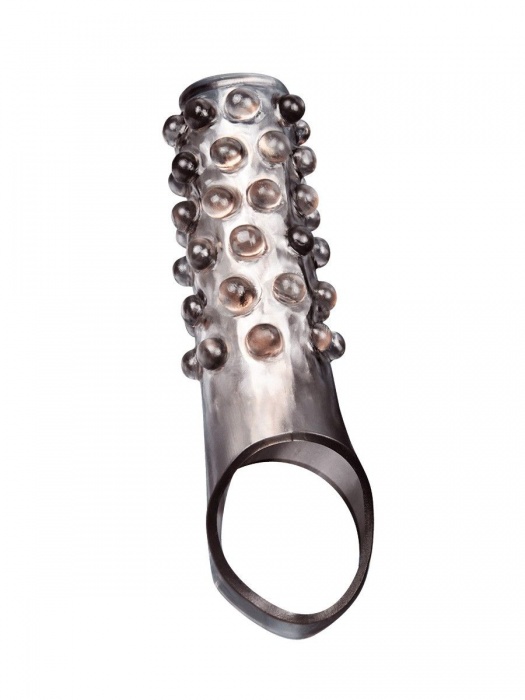 Дымчатая насадка на пенис с выпуклостями - 11 см. - Sex Expert - в Ельце купить с доставкой