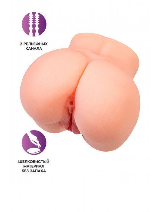 Реалистичный мастурбатор в форме попки с двумя любовными входами - No Name - в Ельце купить с доставкой