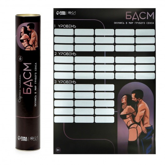 Плакат для двоих со скретч-слоем «БДСМ» - Сима-Ленд - купить с доставкой в Ельце