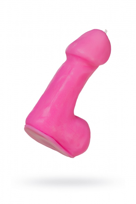 Розовая свеча в форме пениса - 47 гр. - Pecado - купить с доставкой в Ельце