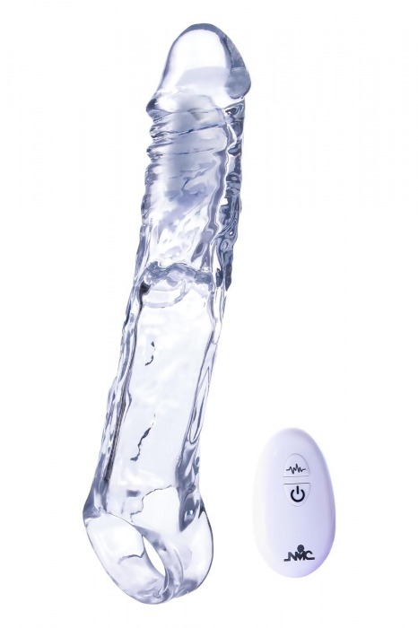 Прозрачная насадка-удлинитель Length Enhancer With Bullet с подхватом - 22,3 см. - NMC - в Ельце купить с доставкой