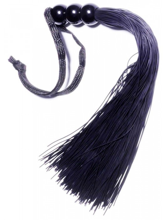 Черная силиконовая плетка - 25,4 см. - Boys of Toys - купить с доставкой в Ельце