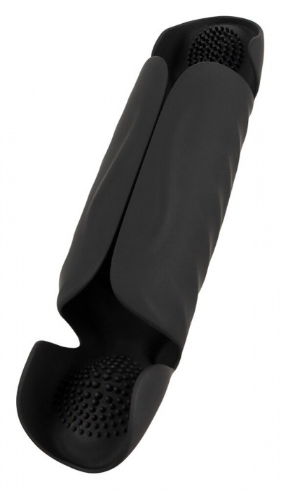 Черный вибромастурбатор с трехточечной стимуляцией Penis Trainer with 3 Point Stimulation - Orion - в Ельце купить с доставкой