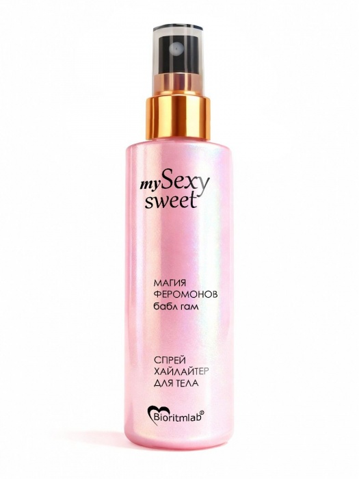 Спрей хайлайтер для тела Sexy Sweet с ароматом бабл-гам, шиммером и феромонами - 200 мл. -  - Магазин феромонов в Ельце
