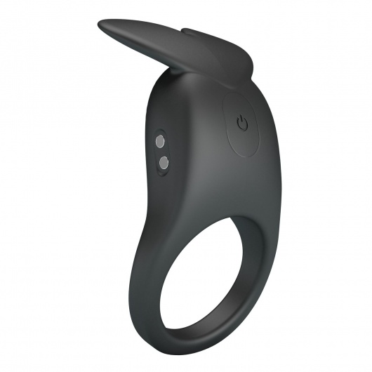 Черное перезаряжаемое виброкольцо Carlton - Baile - в Ельце купить с доставкой