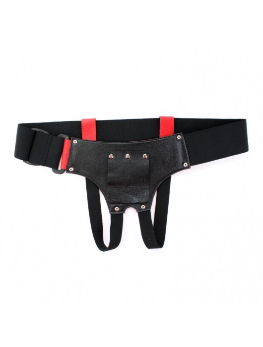 Красные трусики со штырьком для насадки - БДСМ Арсенал - купить с доставкой в Ельце