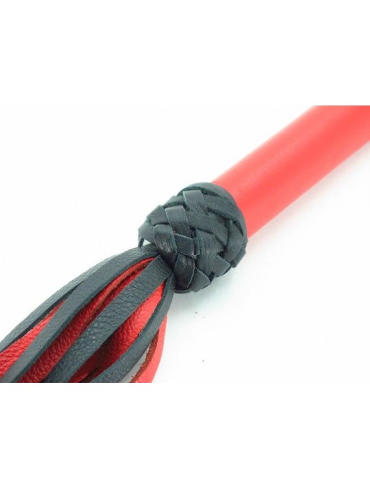 Черно-красная плеть с красной ручкой  Турецкие головы  - 57 см. - БДСМ Арсенал - купить с доставкой в Ельце