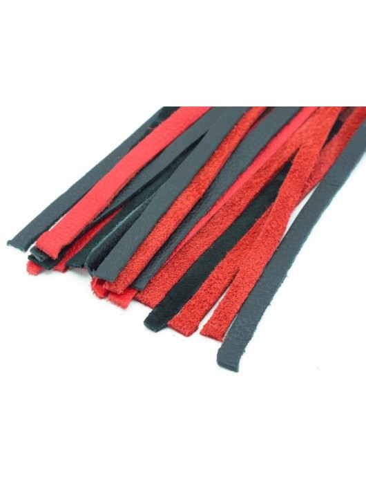 Черно-красная плеть с красной ручкой  Турецкие головы  - 57 см. - БДСМ Арсенал - купить с доставкой в Ельце