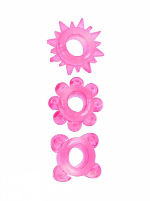 Комплект из 3 розовых эрекционных колец - Erowoman-Eroman - в Ельце купить с доставкой