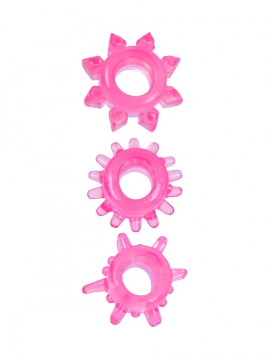 Комплект из трех розовых эрекционных колец - Erowoman-Eroman - в Ельце купить с доставкой