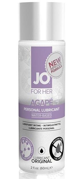 Лубрикант на водной основе для женщин JO AGAPE LUBRICANT ORIGINAL - 60 мл. - System JO - купить с доставкой в Ельце