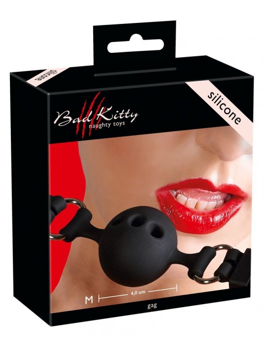 Средний силиконовый кляп-шар на регулируемых ремешках - Orion - купить с доставкой в Ельце