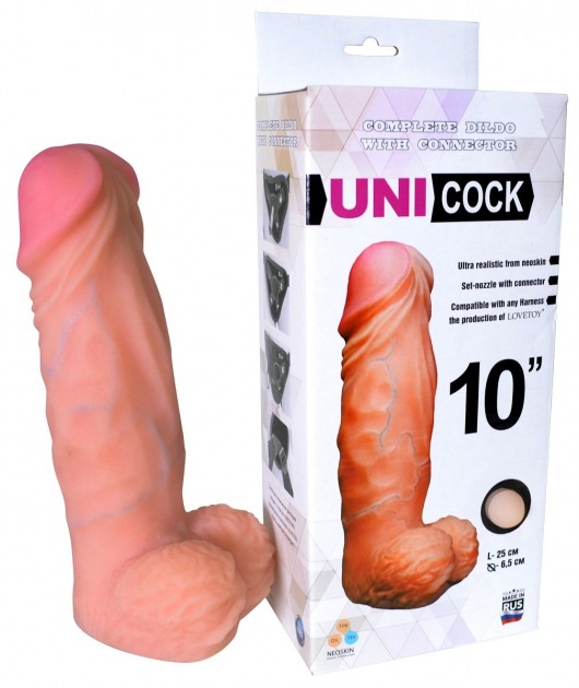 Фаллическая насадка Харнесс UNICOCK 10  - 25 см. - LOVETOY (А-Полимер) - купить с доставкой в Ельце