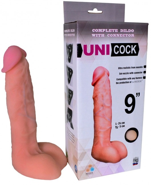 Фаллическая насадка Харнесс UNICOCK 9  - 24 см. - LOVETOY (А-Полимер) - купить с доставкой в Ельце