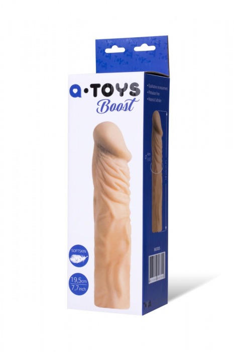 Насадка с ярко выраженной головкой и рельефным стволом - 19 см. - A-toys - в Ельце купить с доставкой