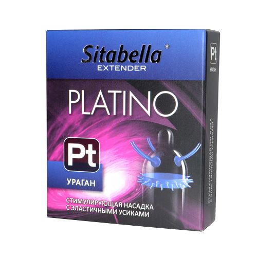 Стимулирующая насадка с усиками и шипиками Platino  Ураган - Sitabella - купить с доставкой в Ельце
