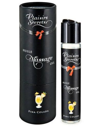 Массажное масло с ароматом пина колады Huile de Massage Gourmande Pina Colada - 59 мл. - Plaisir Secret - купить с доставкой в Ельце