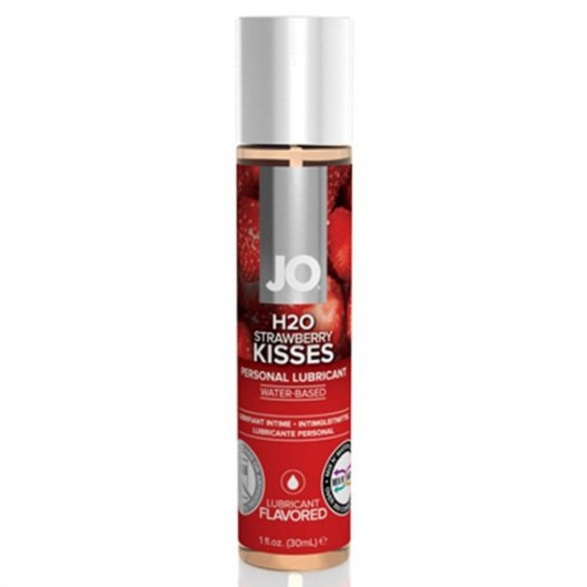 Смазка с ароматом клубники JO Flavored Strawberry Kiss - 30 мл. - System JO - купить с доставкой в Ельце