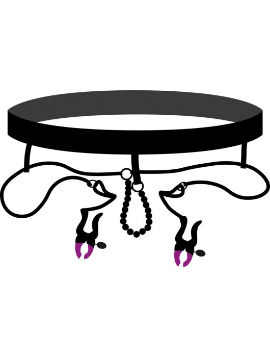 Трусики с зажимами для половых губ и бусинками для массажа промежности - Orion - купить с доставкой в Ельце