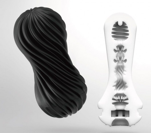 Мастурбатор FLEX Rocky Black с плотным рельефом - Tenga - в Ельце купить с доставкой