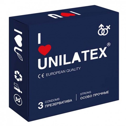 Ультрапрочные презервативы Unilatex Extra Strong - 3 шт. - Unilatex - купить с доставкой в Ельце