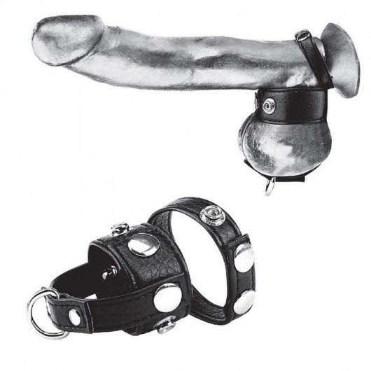 Утяжка для мошонки и пениса Cock Ring With 1  Ball Stretcher And Optional Weight Ring - BlueLine - купить с доставкой в Ельце