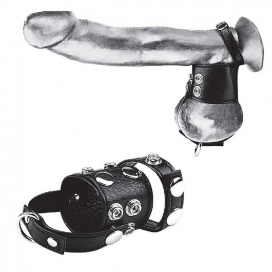 Утяжка на пенис и мошонку Cock Ring With 1.5  Ball Stretcher And Optional Weight Ring - BlueLine - купить с доставкой в Ельце