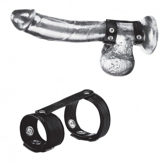 Утяжка на пенис с клёпками Duo Snap Cock And Ball Ring - BlueLine - купить с доставкой в Ельце