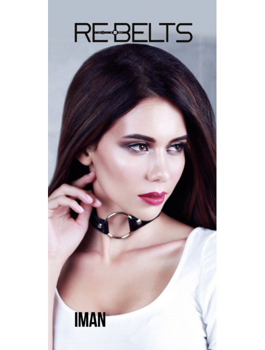 Чёрный чокер-кляп Iman Black - Rebelts - купить с доставкой в Ельце