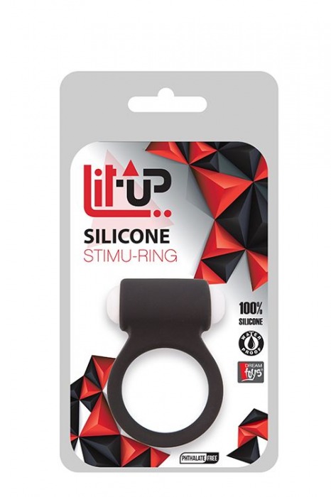 Чёрное эрекционное виброкольцо LIT-UP SILICONE STIMU RING 3 BLACK - Dream Toys - в Ельце купить с доставкой