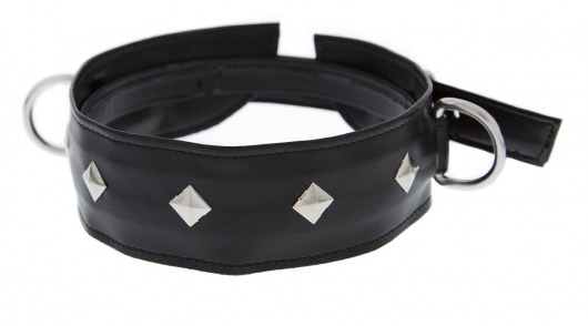 Полиуретановый ошейник с пуклями и D-кольцами Collar with Studs - Blush Novelties - купить с доставкой в Ельце