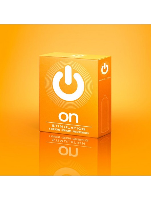 Презервативы ON) Stimulation с точками - 3 шт. - ON) - купить с доставкой в Ельце