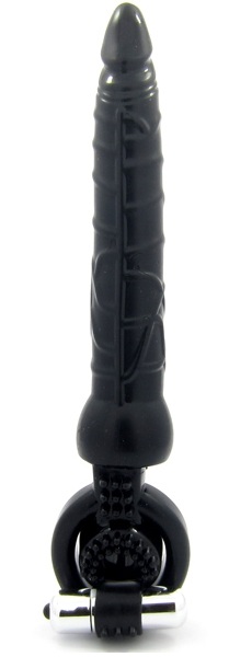 Черная вибронасадка с анальным стимулятором - ToyFa - в Ельце купить с доставкой