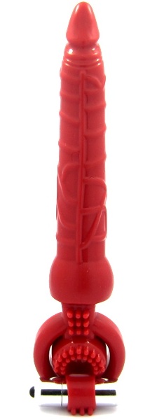 Красная вибронасадка с анальным стимулятором - ToyFa - в Ельце купить с доставкой