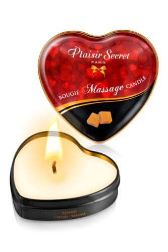 Массажная свеча с ароматом карамели Bougie Massage Candle - 35 мл. - Plaisir Secret - купить с доставкой в Ельце