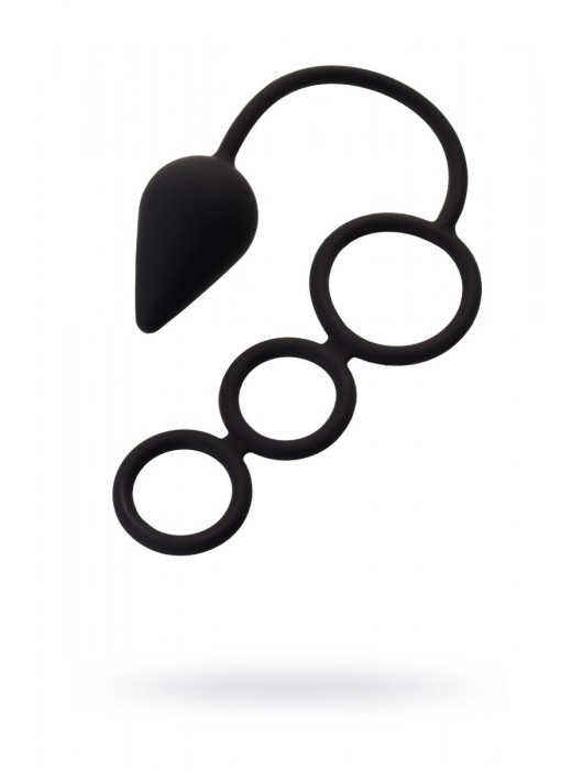 Тройное эрекционное кольцо с анальным хвостом Drop M-size - Erotist Adult Toys - в Ельце купить с доставкой