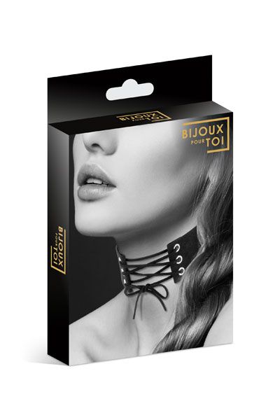 Оригинальный ошейник-чокер со шнуровкой - Bijoux Pour Toi - купить с доставкой в Ельце