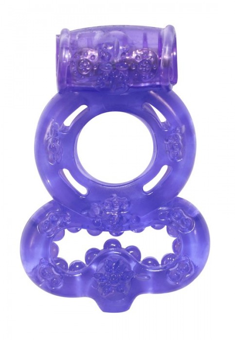 Фиолетовое эрекционное кольцо Rings Treadle с подхватом - Lola Games - в Ельце купить с доставкой