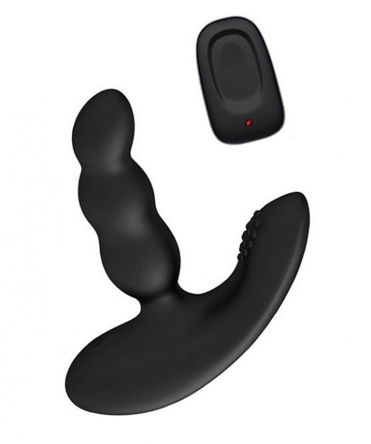 Черный силиконовый стимулятор простаты Levett Nitoc с пультом ДУ - Levett - в Ельце купить с доставкой