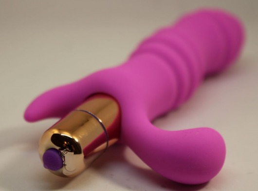Розовый рельефный вибромассажёр для стимуляции точки G - 12 см. - 4sexdreaM