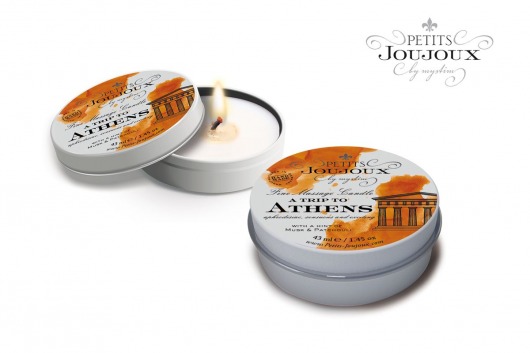 Массажная свеча Petits Joujoux Athens с ароматом муската и пачули - 33 гр. - MyStim - купить с доставкой в Ельце